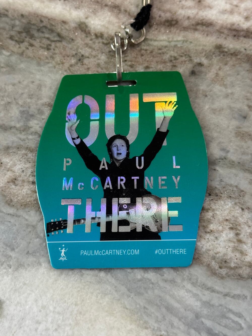 Paul McCartney Out There 2014 Holographic Backstage Pass Beatles